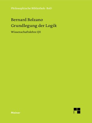 cover image of Grundlegung der Logik